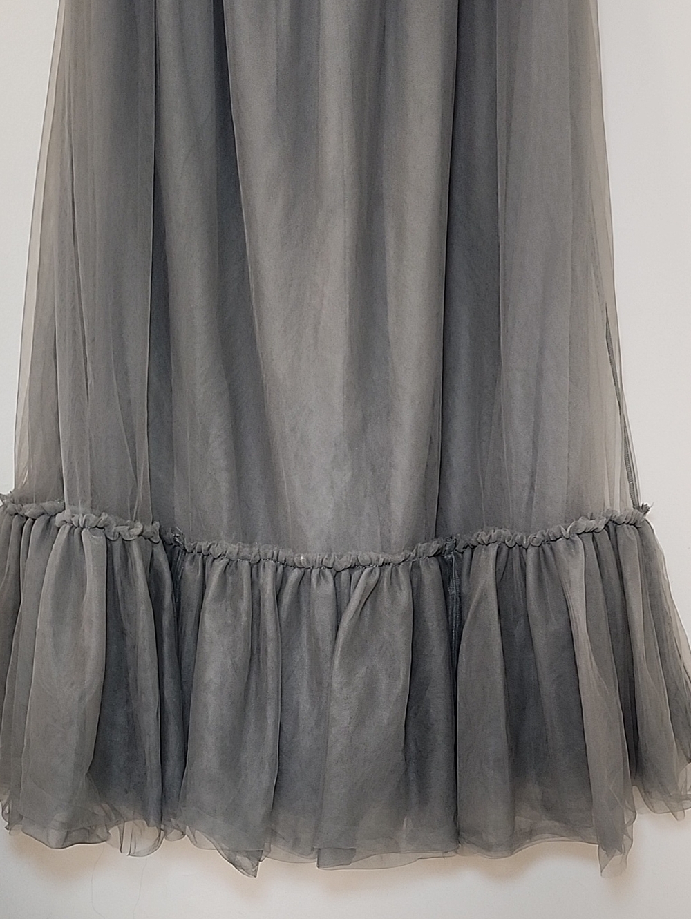 Anthropologie Pilcro Tulle Skirt ruffled hem waist tie  Size Small - Picture 12 of 16